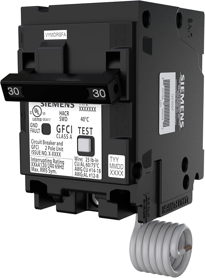 SIEMENS - Q230GF - NEW - 30 Amp 2-Pole Ground Fault Circuit Breaker (GFCI)