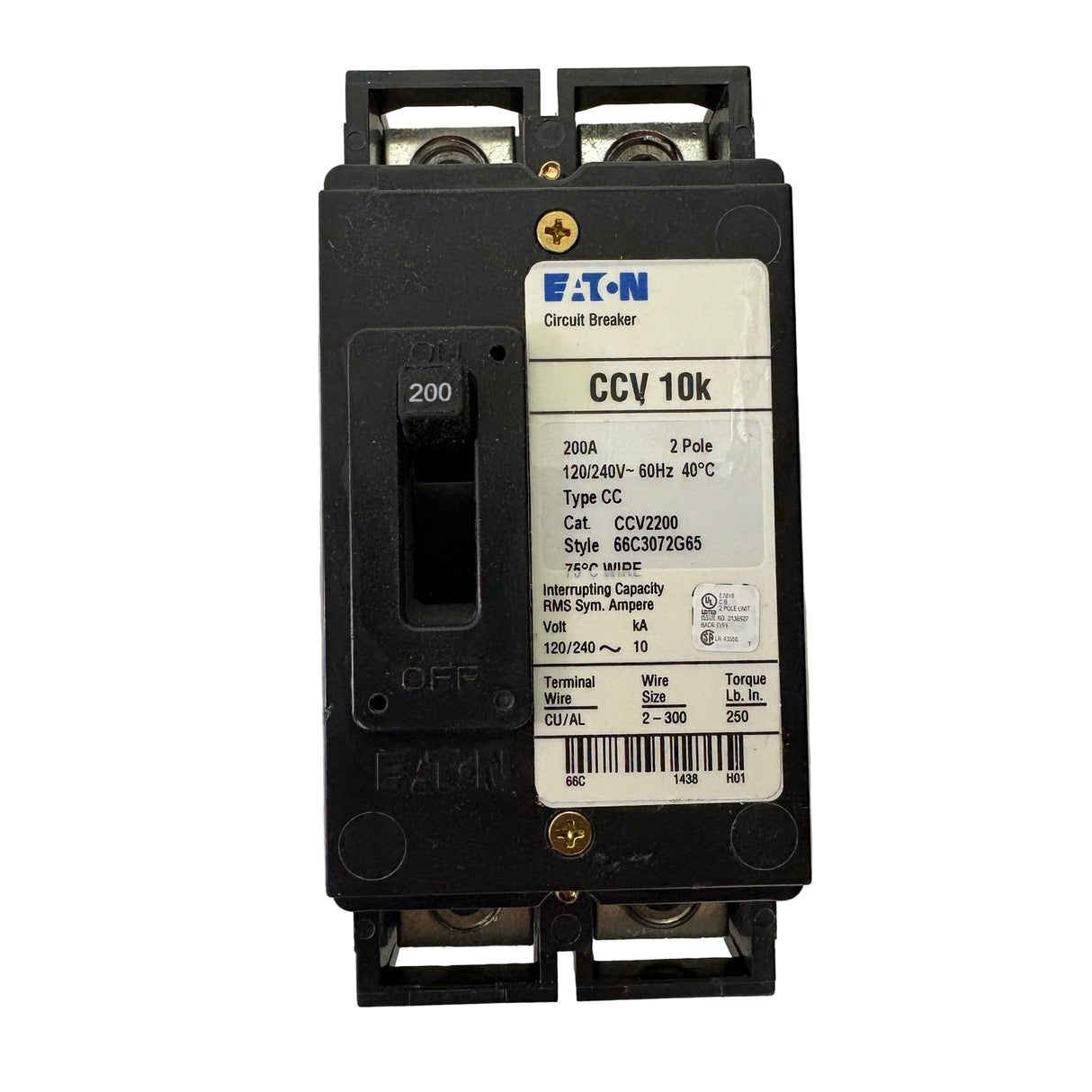 Eaton / Cutler-Hammer - CCV2200 - NEW - Circuit Breaker