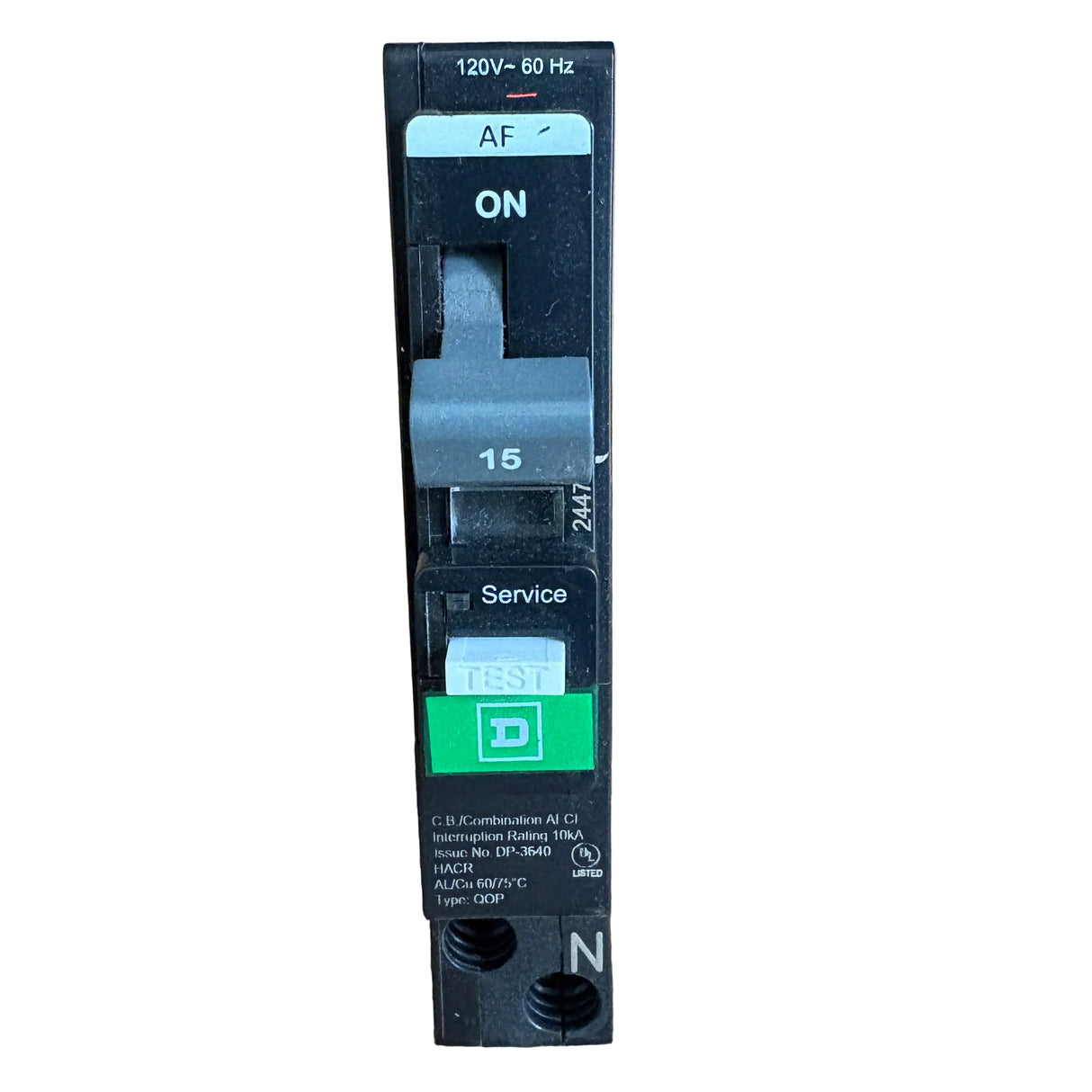 Square D - QO115PAF 1P 20A Plug-in QO - NEW - Arc Fault Circuit Breaker
