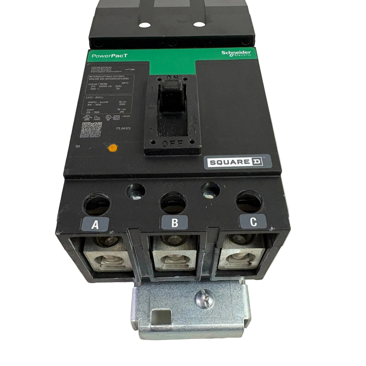 Square D QDA32200 3-Pole 200 Amp PowerPact Q-Frame I-Line Circuit Breaker 240V - NEW