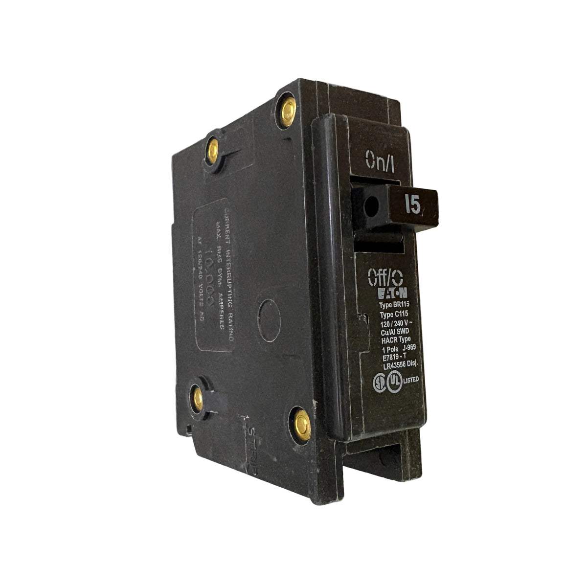 Eaton BR115 1-Pole 15 Amp BR Plug-On Circuit Breaker 120/240V - NEW