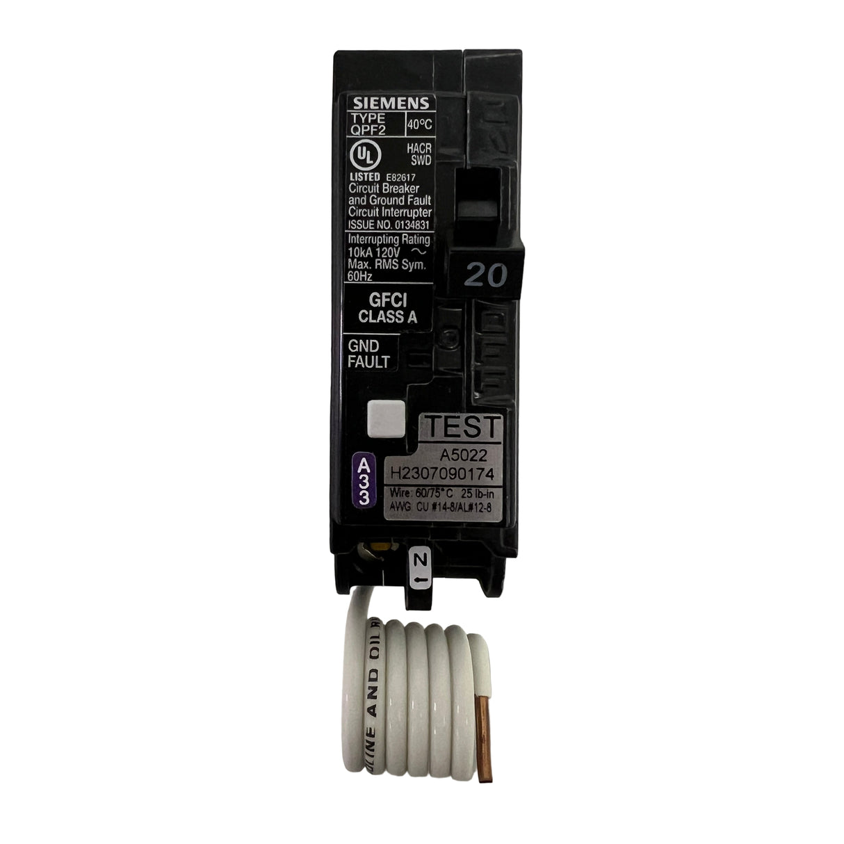 Siemens - QF120A - NEW - Ground Fault Circuit Breaker