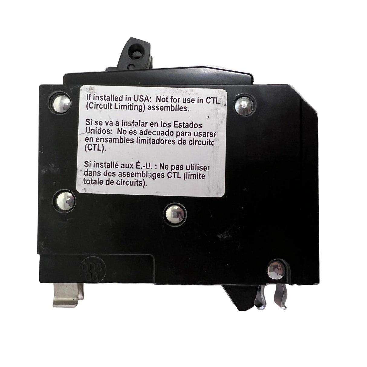 Square D - QO2020 - 2 single poles, 20 amp, Plug-in - NEW - Tandem Circuit Breaker