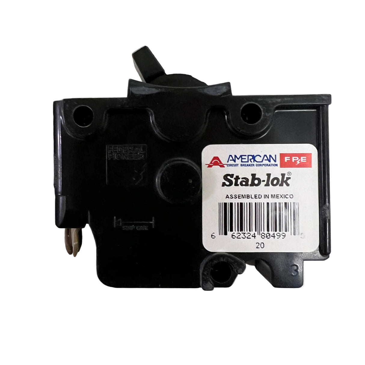 Federal Pacific - 20 (NA20, NA120) 1 pole 20 amp Thick version, 1 inch wide, Plug-in - NEW - Circuit Breaker