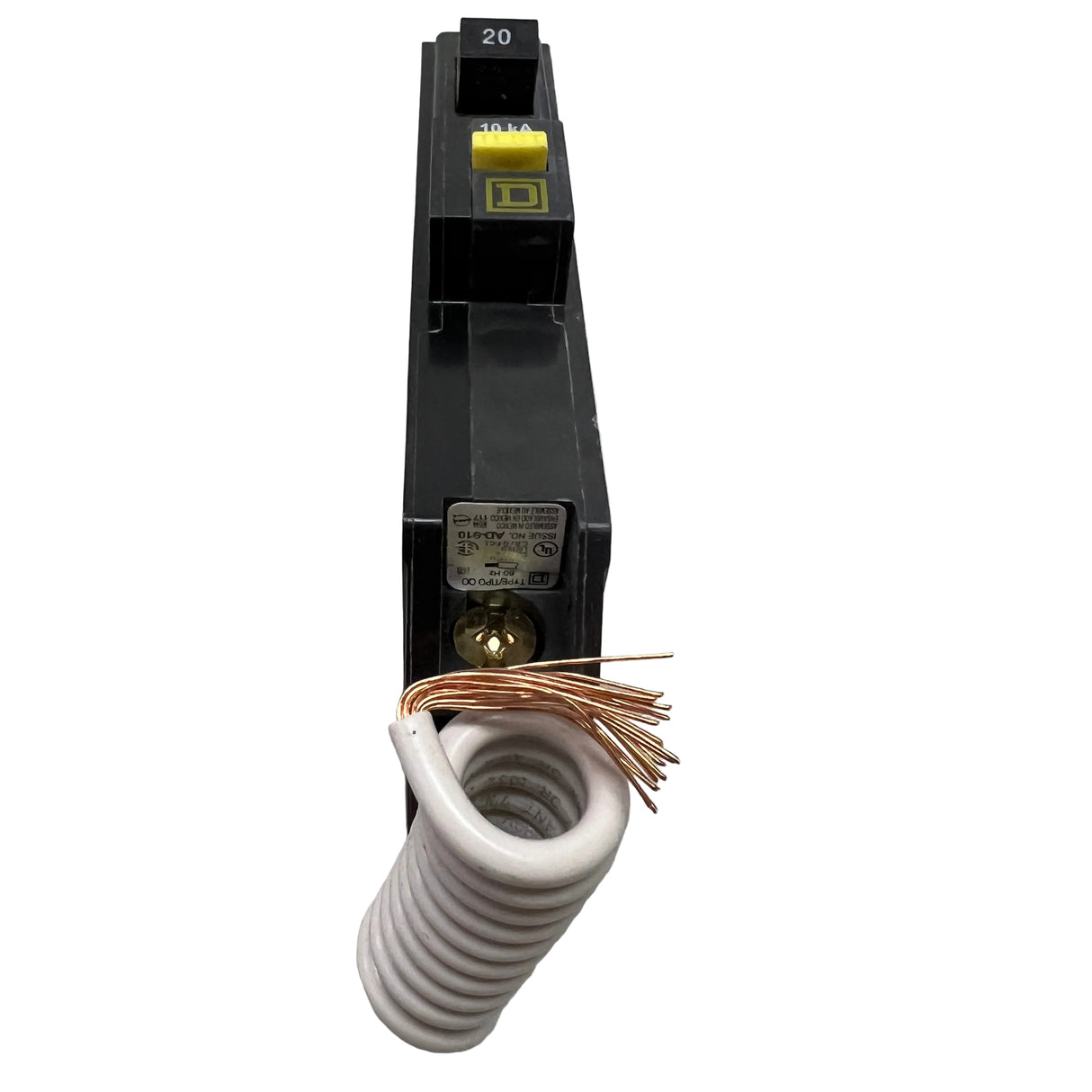 Square D - QO120GFI 1P 20A Plug-in Pigtail GFCI - NEW - Ground Fault Circuit Breaker