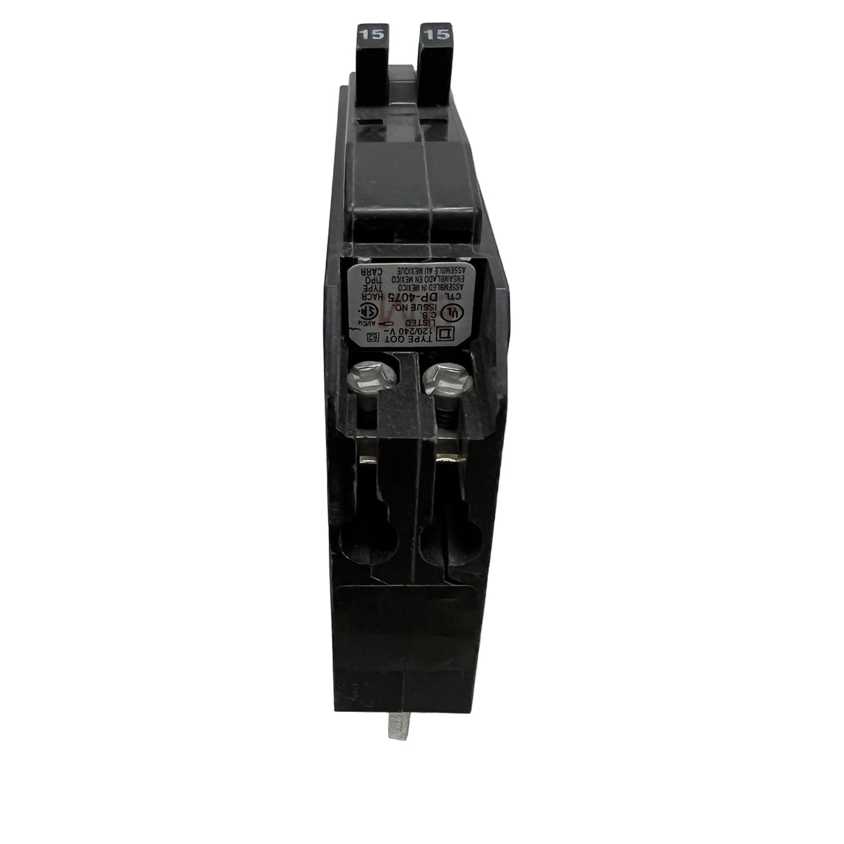 Square D - QOT1515 with CTL rejection hook - NEW - Tandem Circuit Breaker