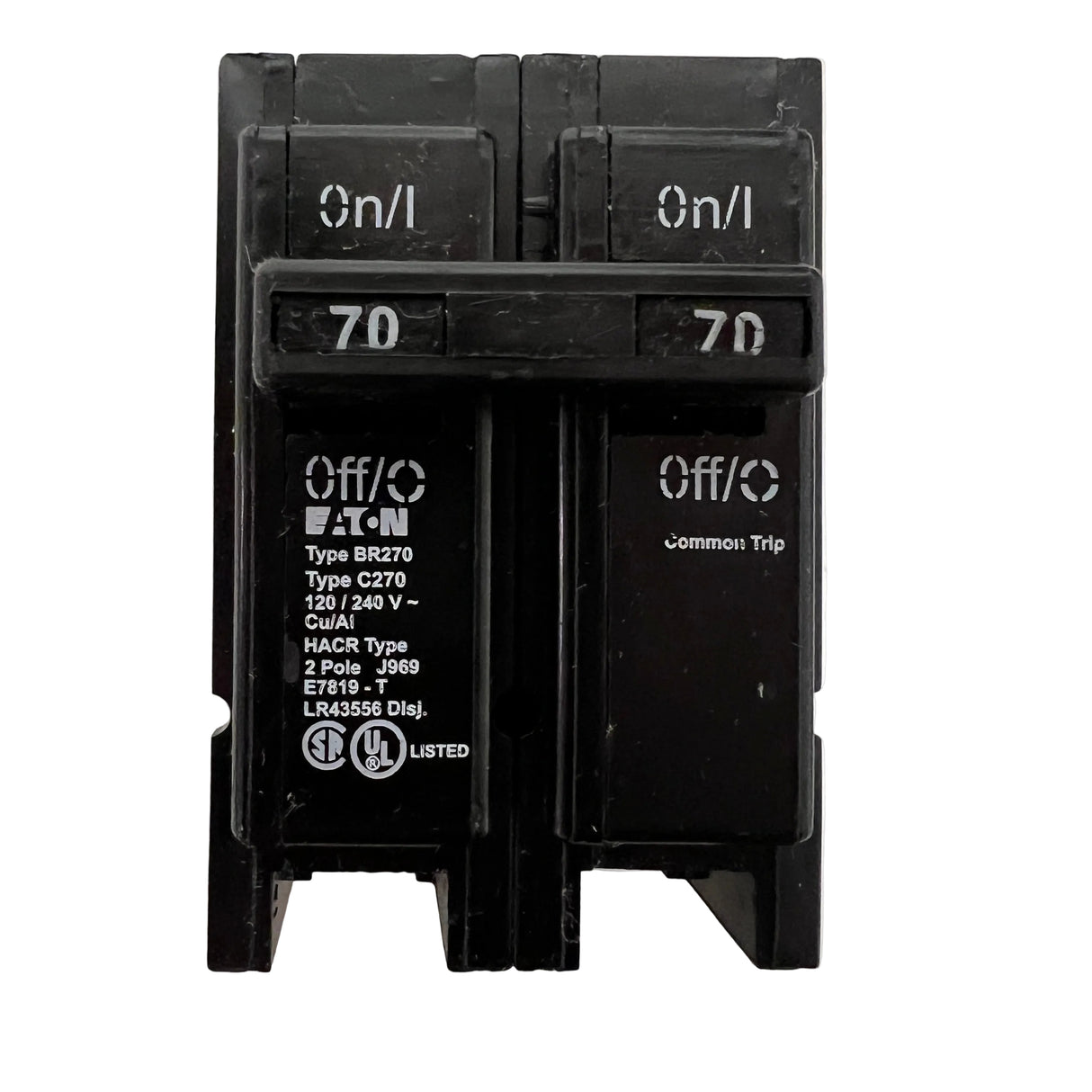 Eaton - BR270 - 2 pole 70 amp Plug-in BR Frame - NEW - Circuit Breaker