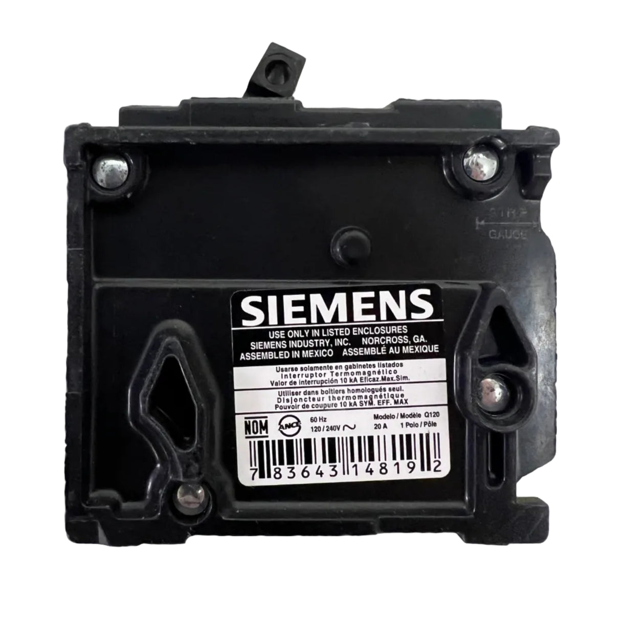 Siemens Q120 1-Pole 20A 120V QP Plug-In Circuit Breaker Thermal Magnetic - NEW