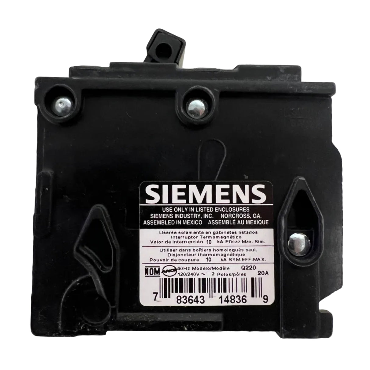 Siemens Q220 2-Pole 20A 120/240V QP Plug-In Circuit Breaker Thermal Magnetic - NEW