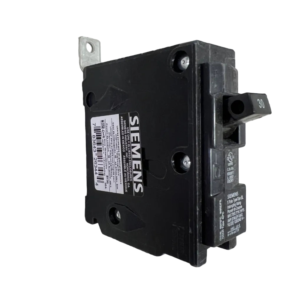 Siemens B130 1-Pole 30 Amp Bolt-On Circuit Breaker 120/240V - NEW