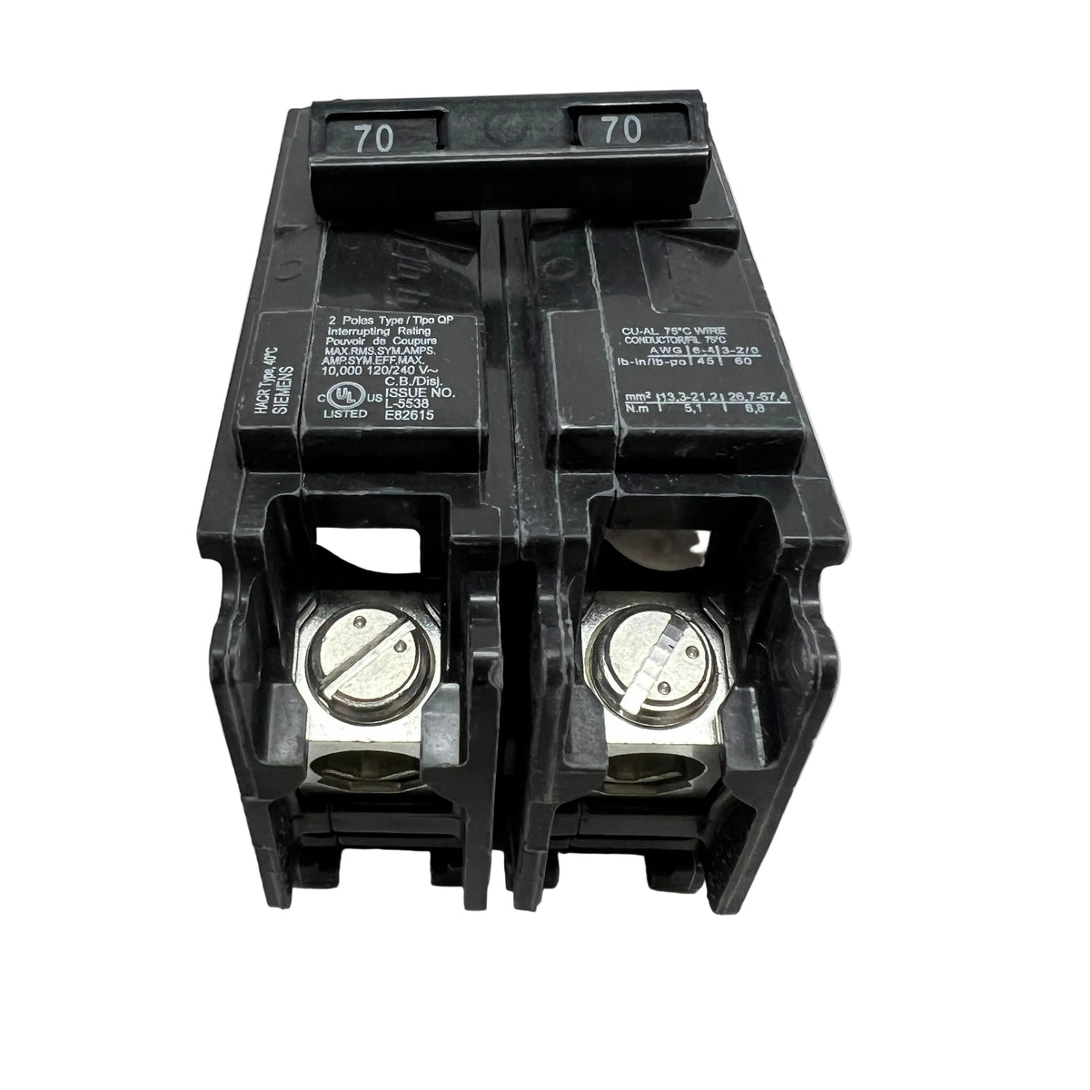 Siemens Q270 2-Pole 70 Amp QP Plug-In Circuit Breaker 120/240V - NEW