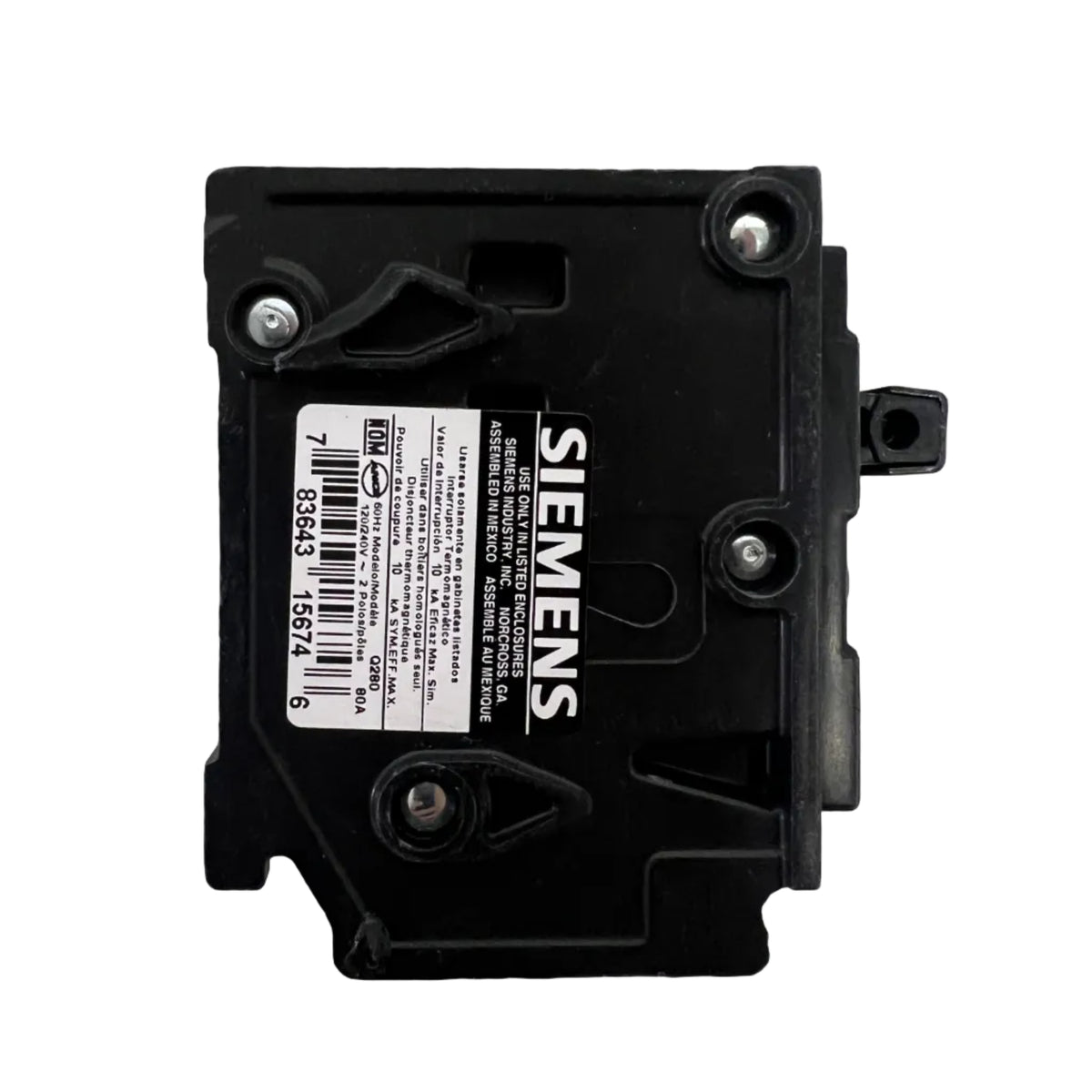 Siemens Q280 2-Pole 80A 120/240V QP Plug-In Circuit Breaker Thermal Magnetic - NEW