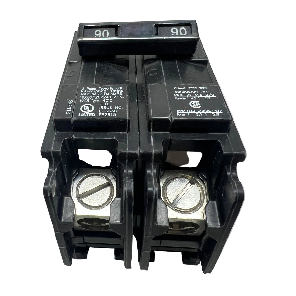 Siemens Q290 2-Pole 90 Amp QP Plug-In Circuit Breaker 120/240V - NEW