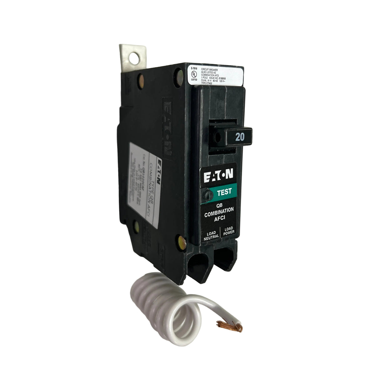 Eaton QB1020CAF 1-pole 20 amp combination AFCI circuit breaker