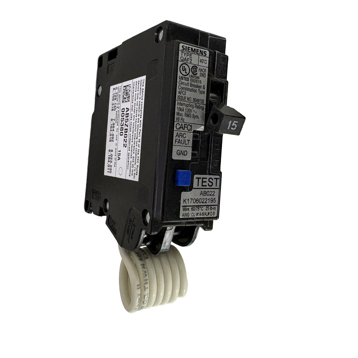 Siemens - QA115AFCHH - NEW - Circuit Breaker