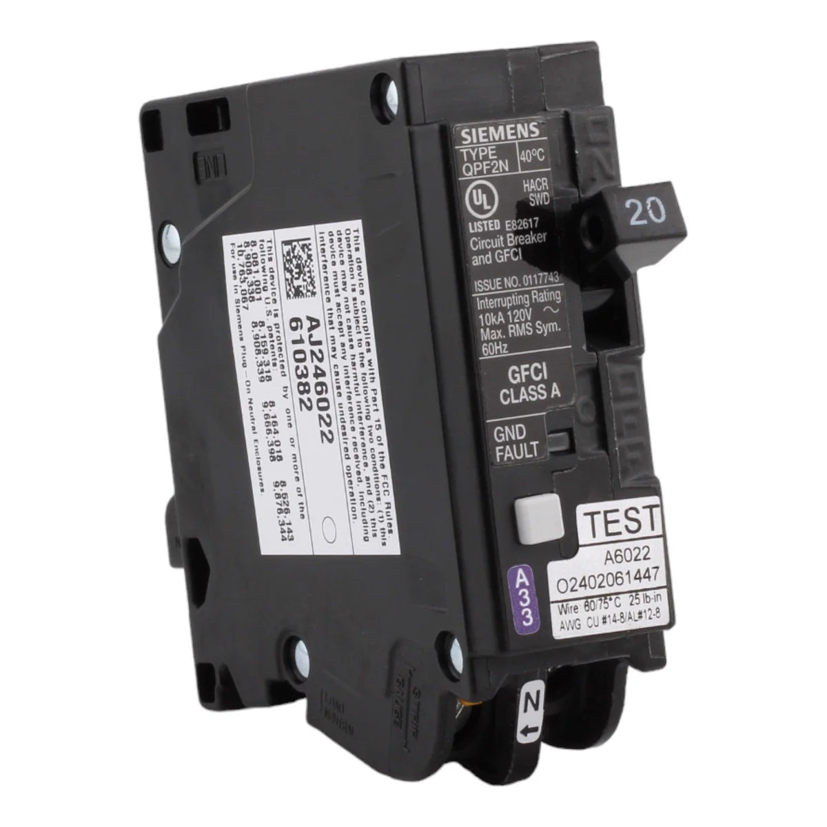 Siemens - QF120AN - NEW - Ground Fault Circuit Breaker