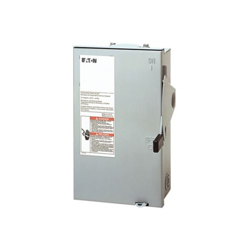 Eaton - DG222NRB - NEW - General Duty 2 Pole, 240V, 60A, Fusible with Neutral, NEMA 3R, Safety Switch
