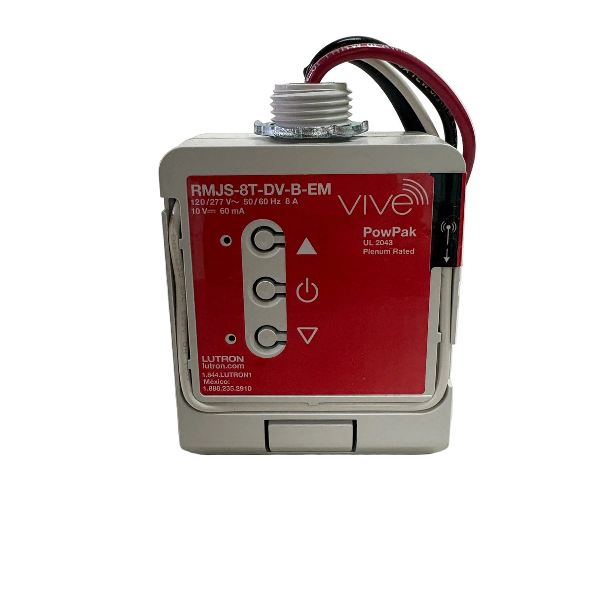 Lutron RMJS-8T-DV-B-EM Vive PowPak Emergency Dimming Module 120/277V
