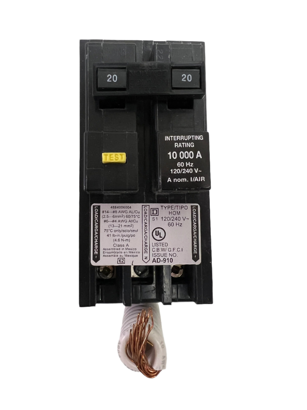 Square D - HOM220GFI / HOM220GFIC  - NEW - Circuit Breaker
