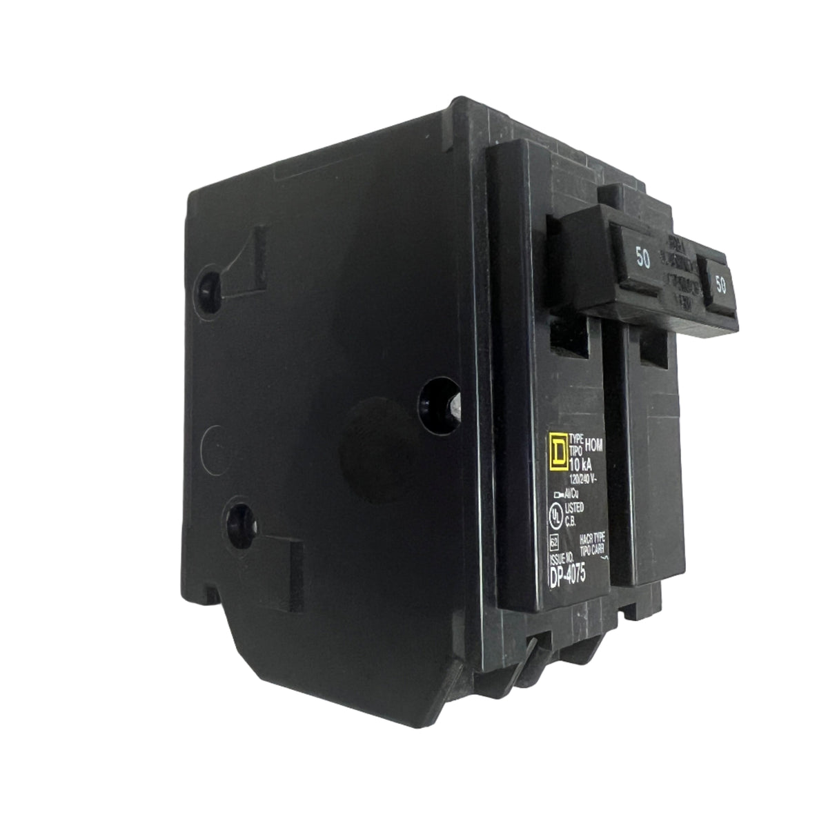 Hom250 Square D HOM250 2-Pole 50A Homeline Plug-In Circuit Breaker 120/240V ...