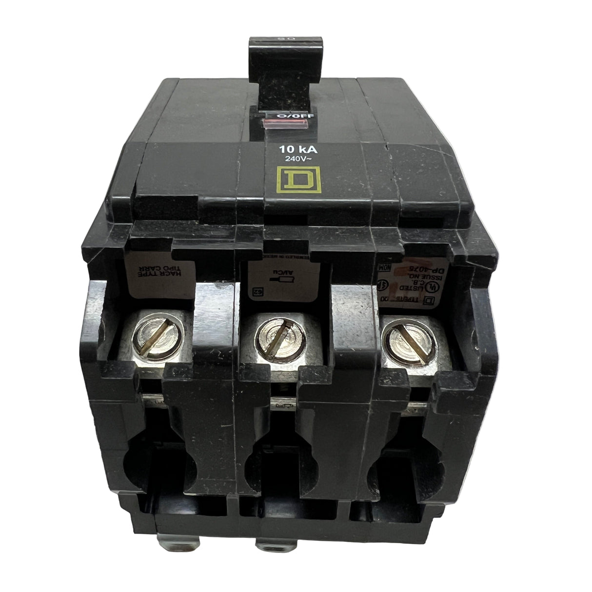 Square D by Schneider Electric - QO350 QO 3 pole 50 amp Plug On 120/240V - NEW Circuit Breaker
