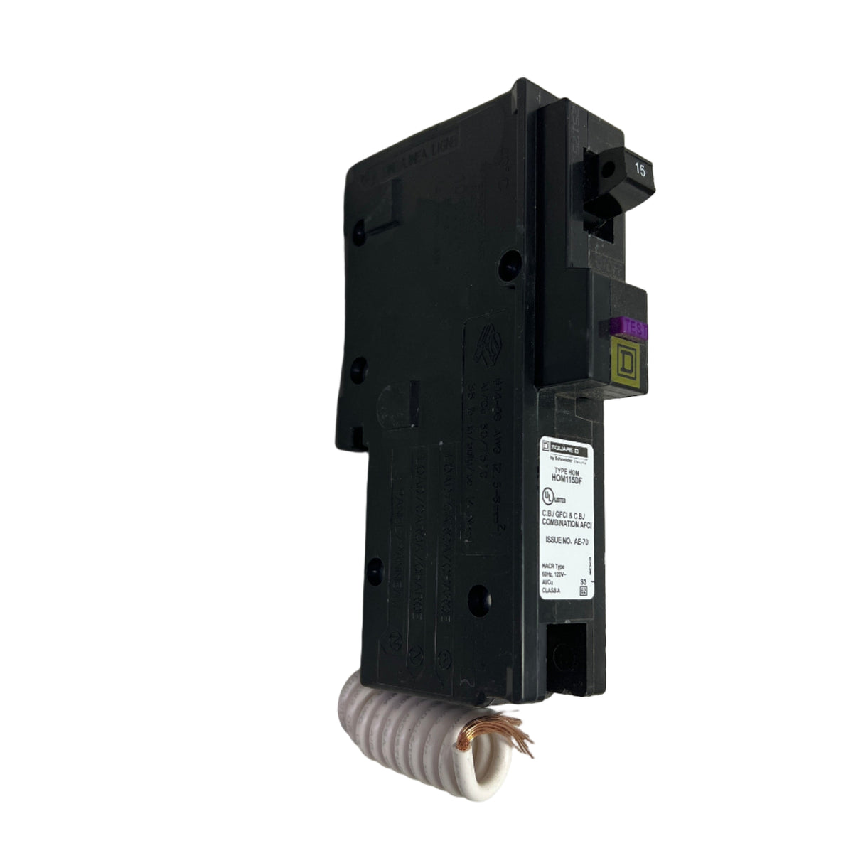Square D - HOM115DF - NEW - Dual Function (GF/AF) Circuit Breaker
