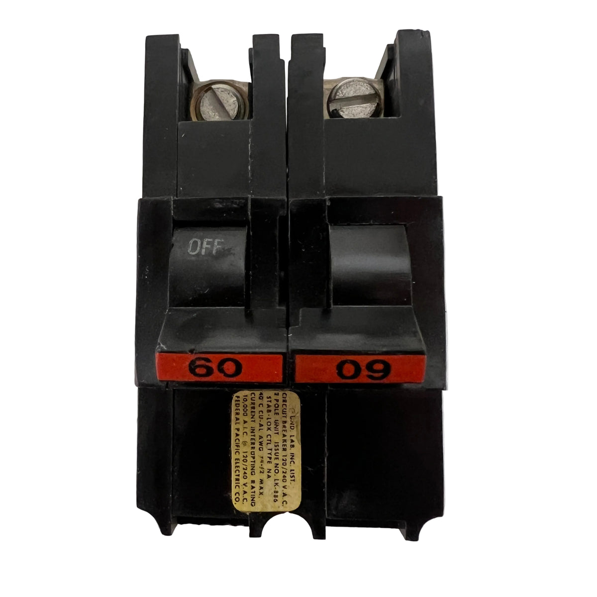 Ffe Breakers Federal Pacific Electric (FPE) - NA260 / 2P60 - NEW - Circuit Breaker ...