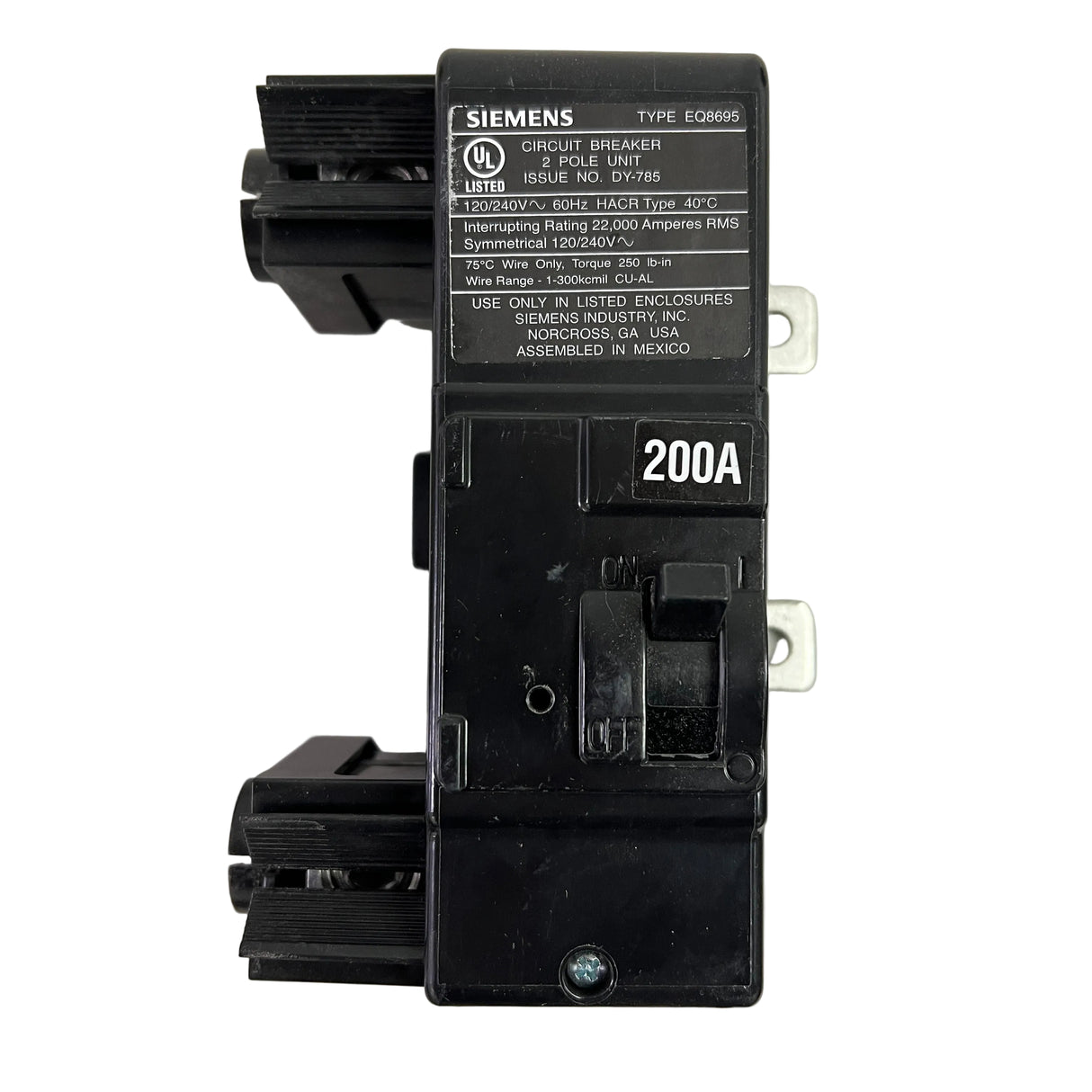 Siemens - MBK200A 2 pole 200 amp Bolt-on, Conversion Kit - NEW - Main Circuit Breaker
