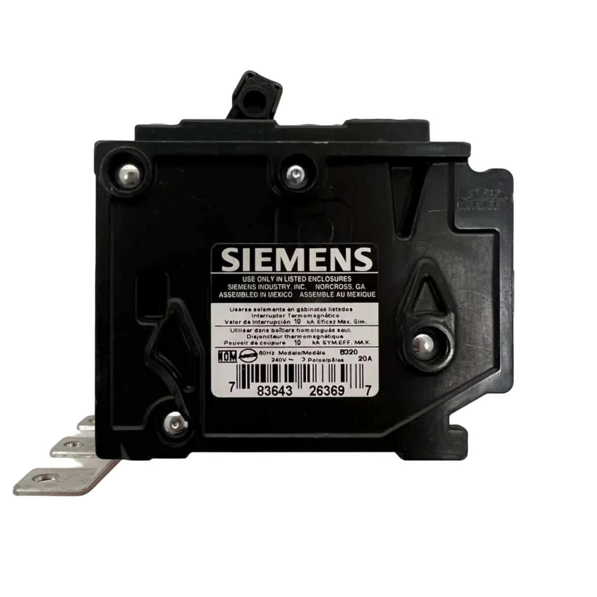 Siemens - B320 - 3 pole 20 amp Bolt-On 120/240 VAC - NEW - Circuit Breaker
