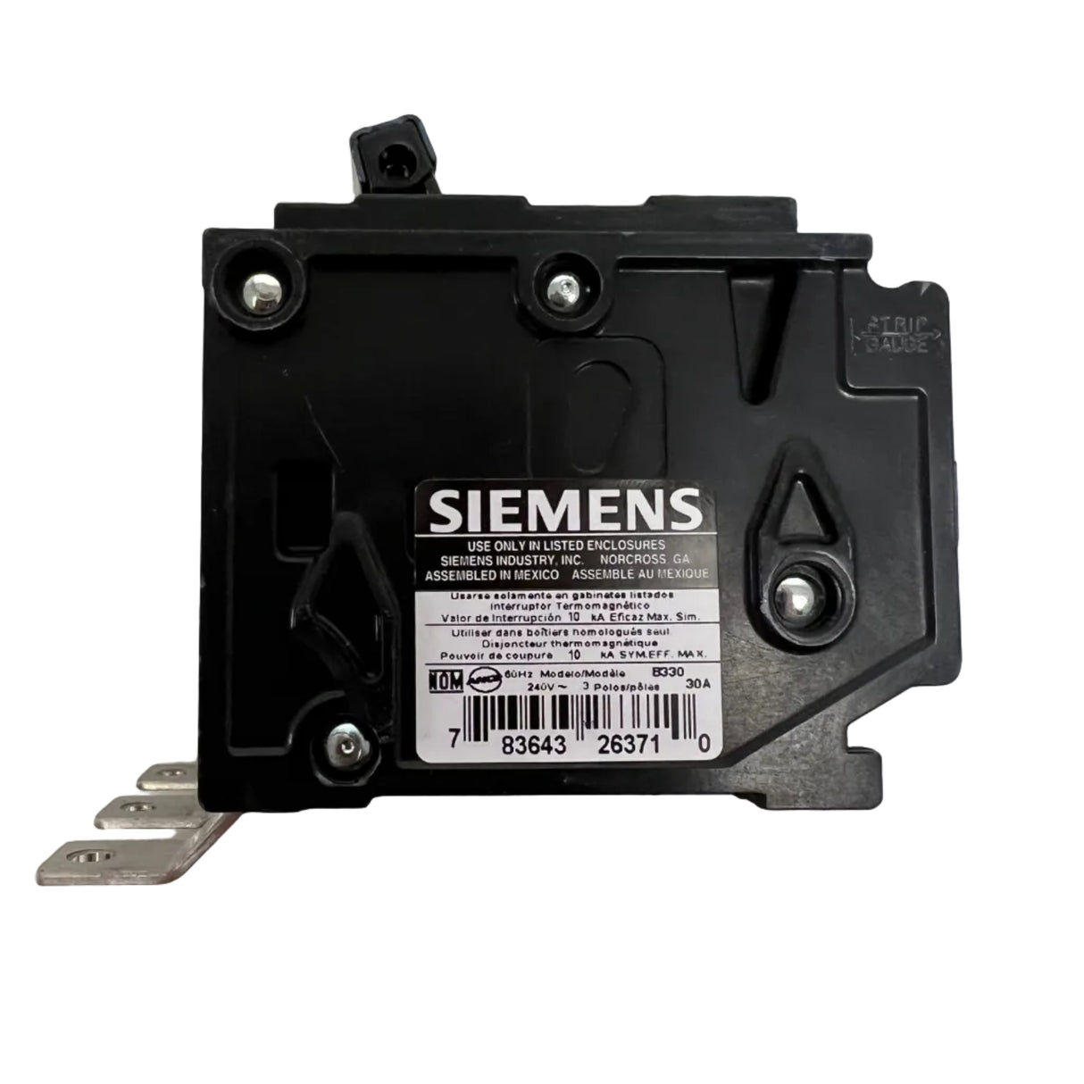 Siemens - B330 - 3 pole 30 amp Bolt-On 120/240 VAC - NEW - Circuit Breaker
