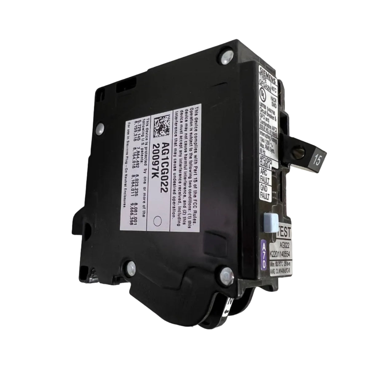 Siemens - Q115DFN 1P 15A Plug-in - NEW - Dual Function (AFCI/GFCI) Circuit Breaker
