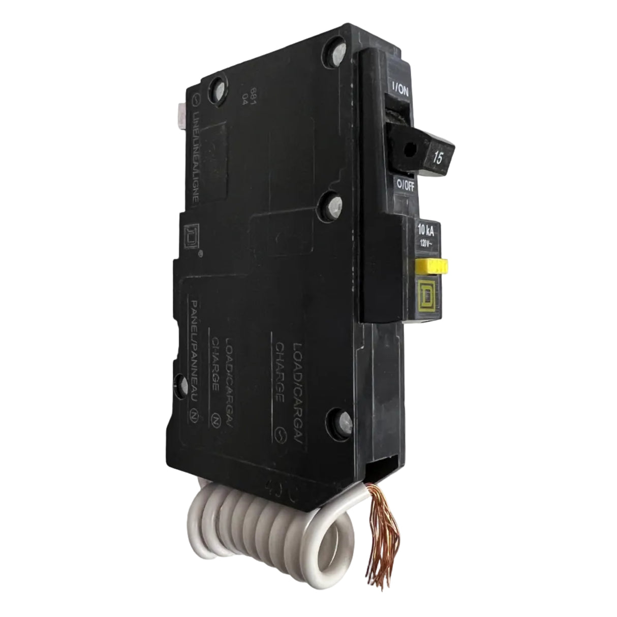 Square D - QO115GFI 1P 15A Plug-in Pigtail GFCI - NEW - Ground Fault Circuit Breaker
