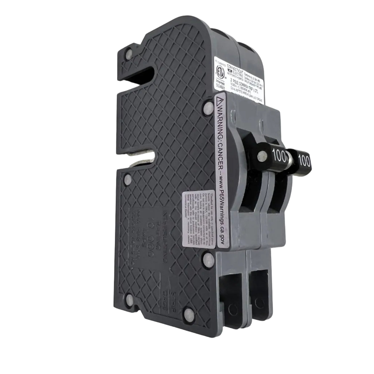 Connecticut Electric - UBIZ2100 2P 100A Plug-in 1 1/2 inch - Zinsco QCAL100 Replacement - NEW - Circuit Breaker
