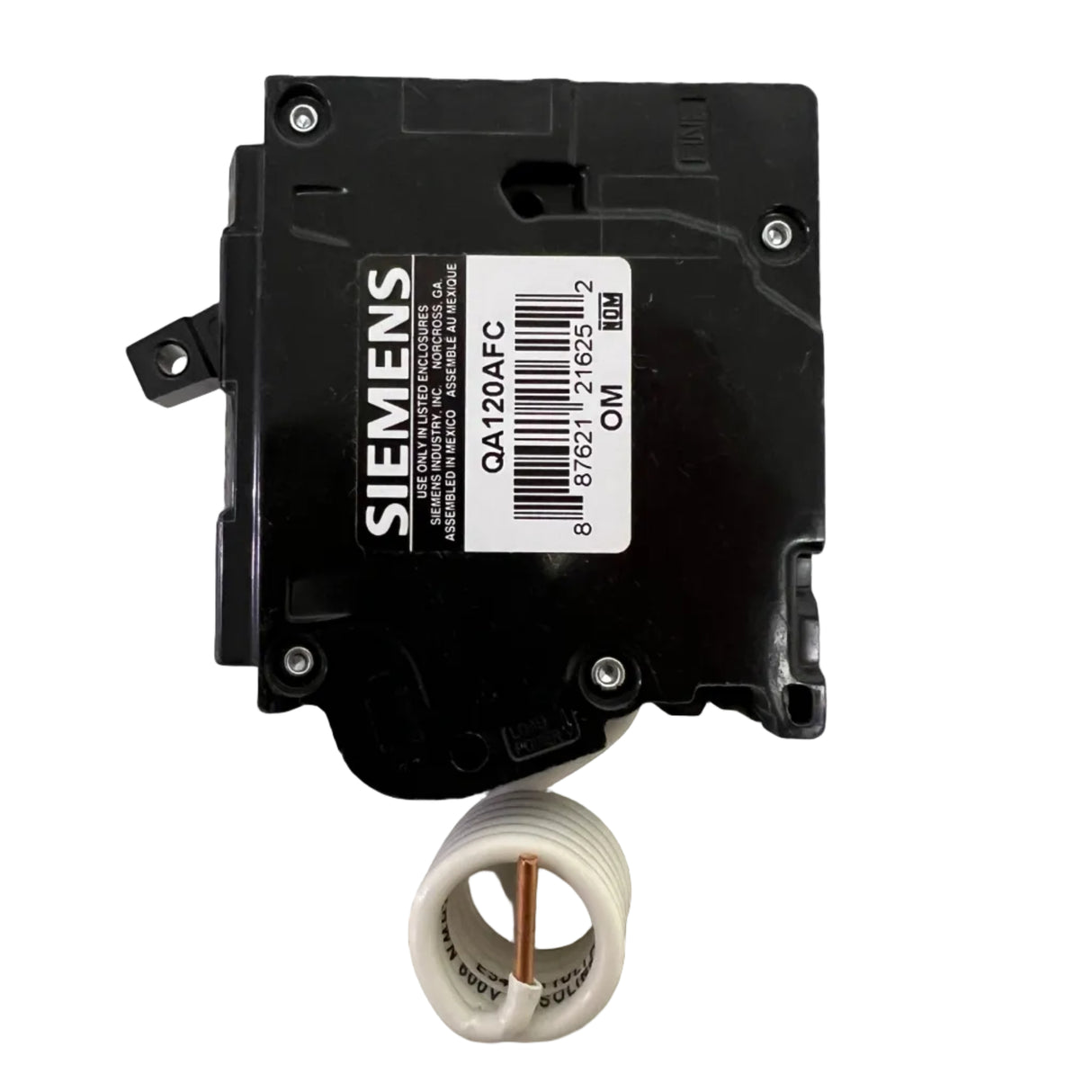 Siemens - QA120AFC 1P 20A Plug-in with Pigtail Neutral- NEW - Arc Fault Circuit Breaker

