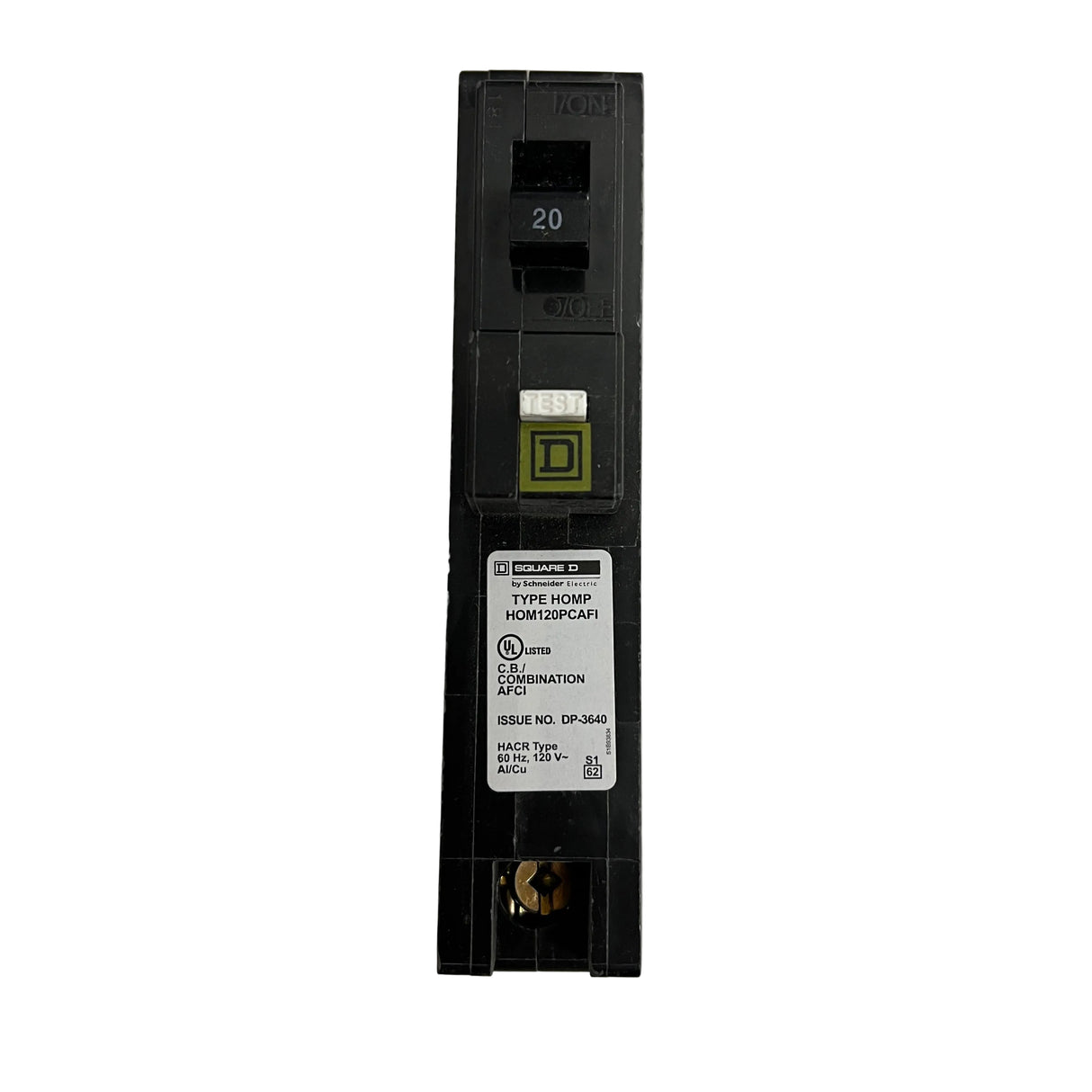 Square D by Schneider Electric - HOM120PCAFI 1P 20A Homeline Plug-in Neutral - NEW - Arc Fault Circuit Breaker
