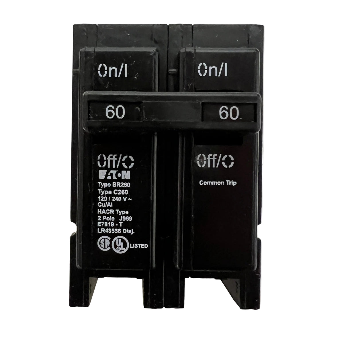 Eaton - BR260 - 2 Pole 60 Amp BR 120/240VAC - NEW - Circuit Breaker
