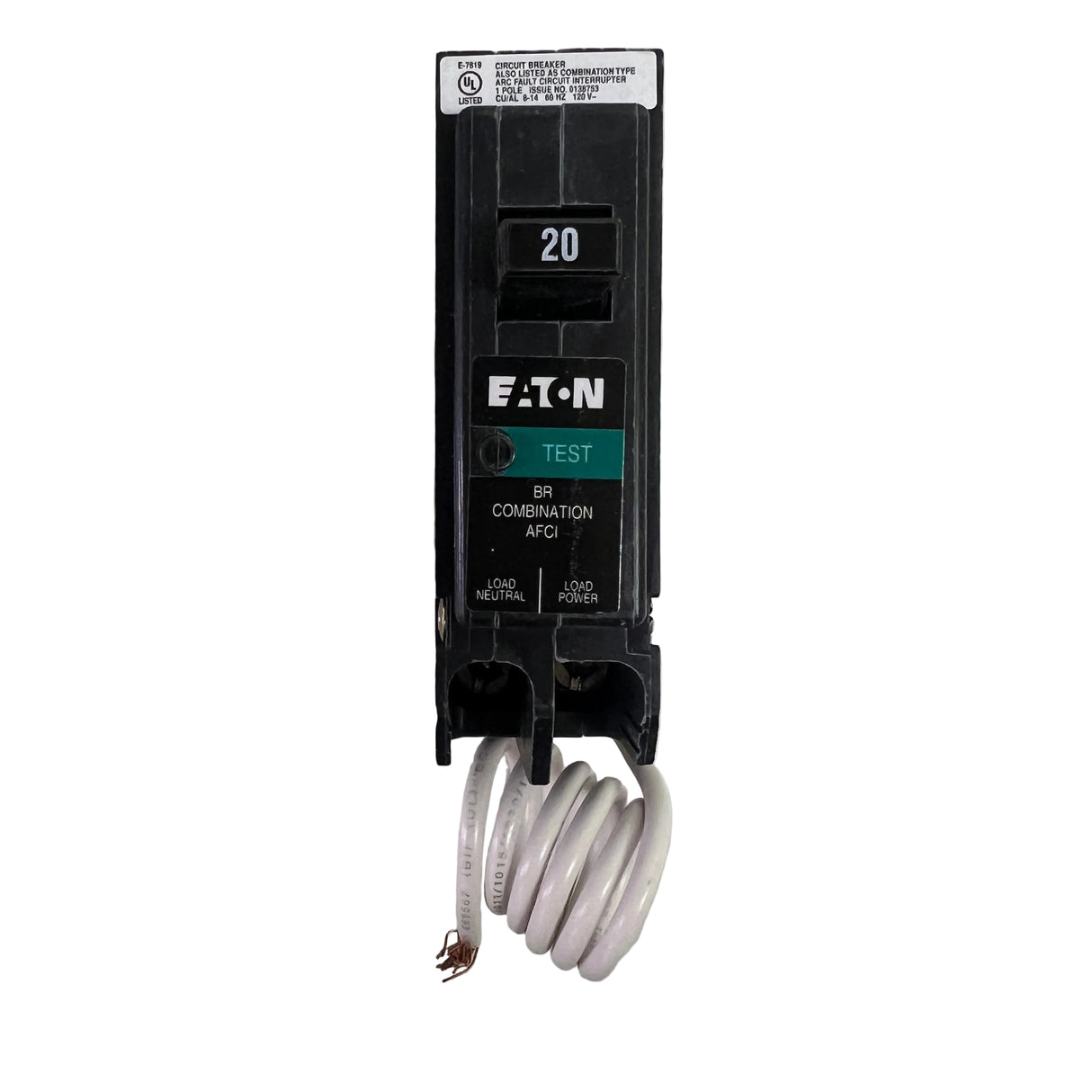 Eaton Electrical - BRN120AF - 1 pole 20 amp Plug-in BR - NEW - Circuit Breaker

