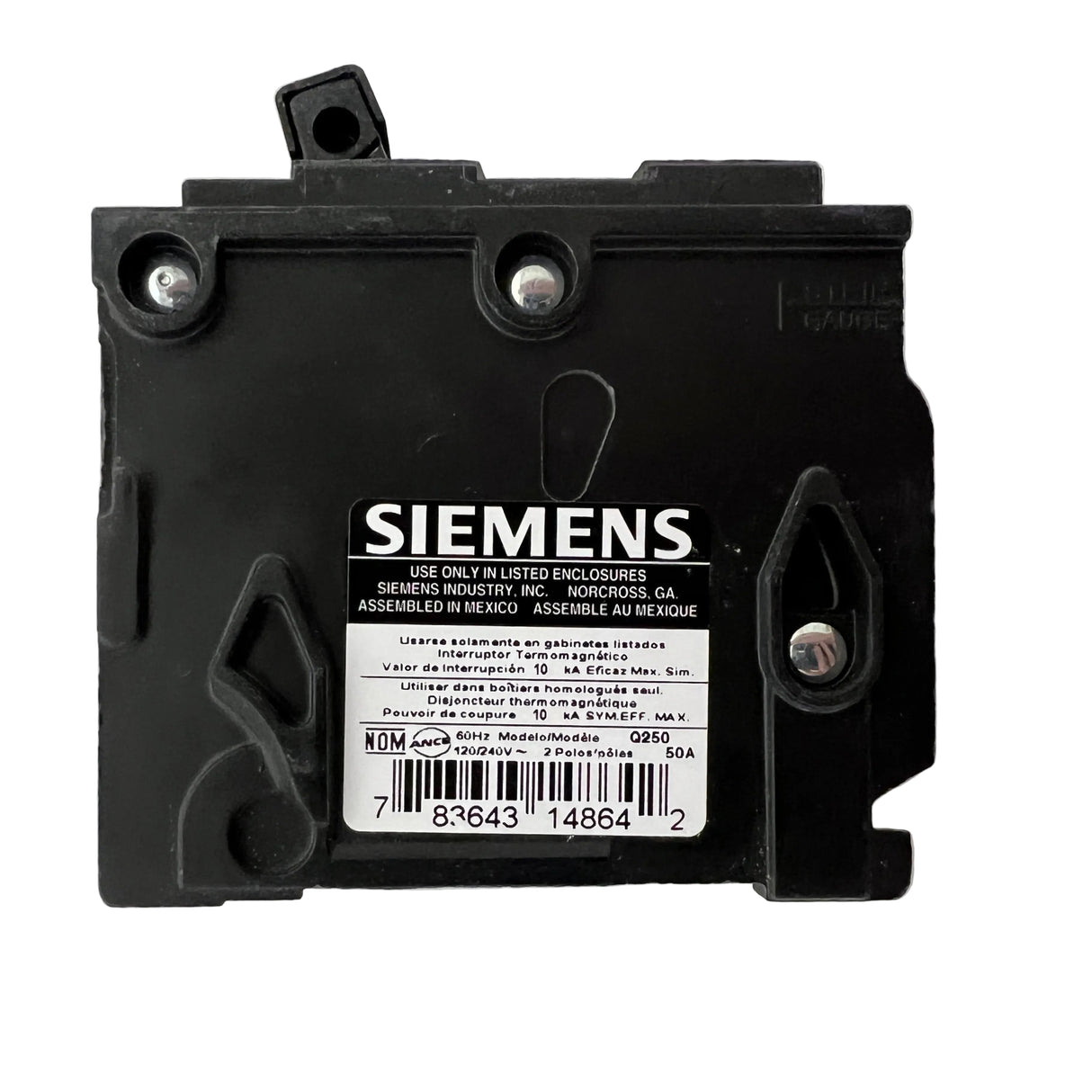 Siemens - Q250 - 2P 50A Standard QP Frame - NEW - Circuit Breaker
