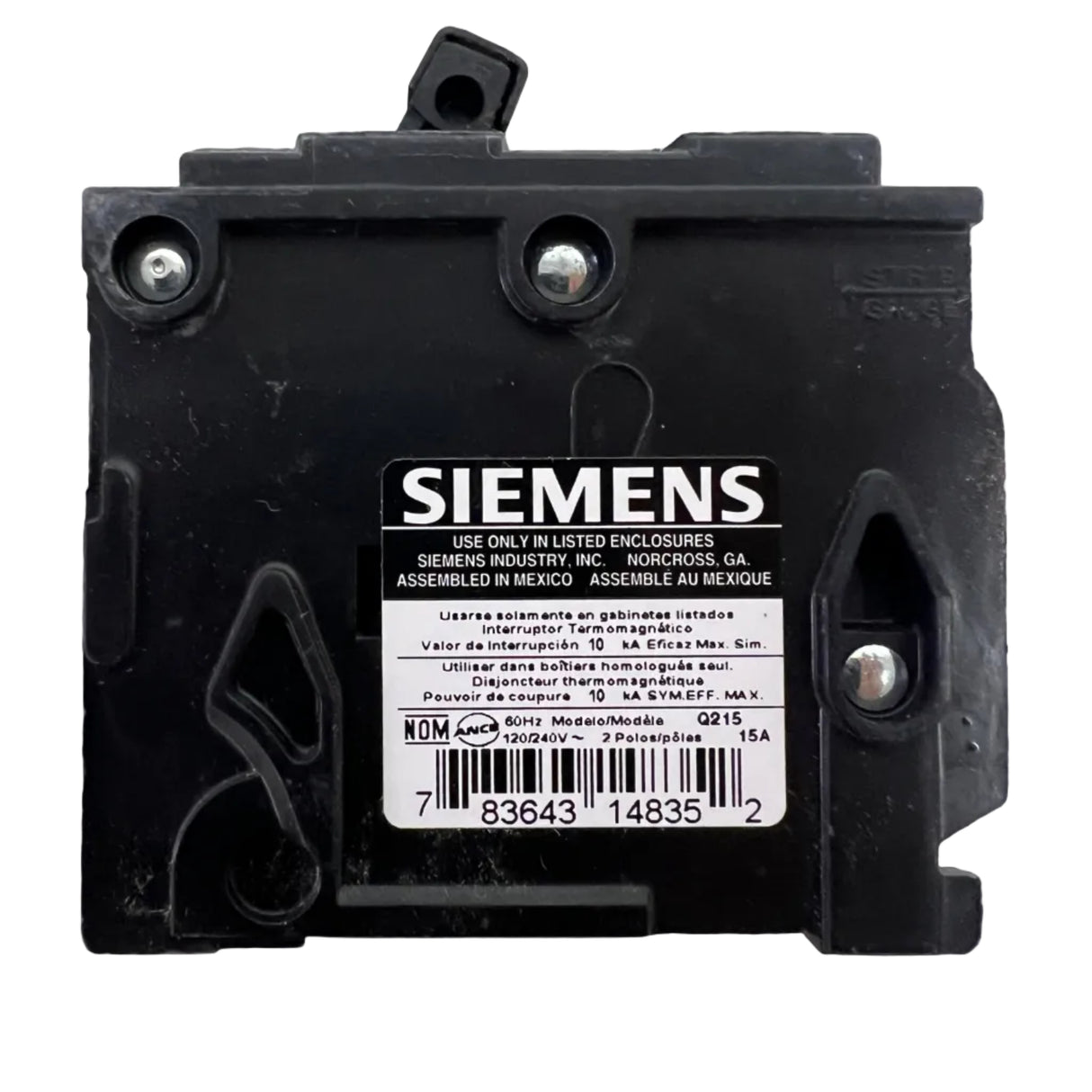 Siemens Q215 2-Pole 15A 120/240V QP Plug-In Circuit Breaker Thermal Magnetic - NEW
