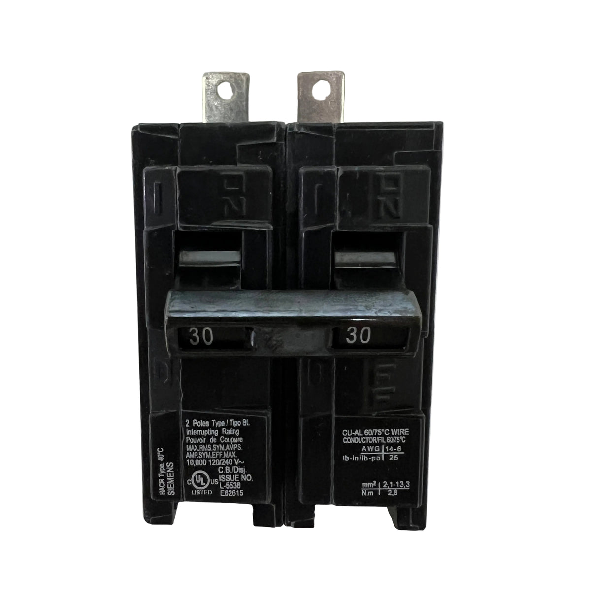 Siemens B230 2-Pole 30 Amp Bolt-On Circuit Breaker 120/240V - NEW
