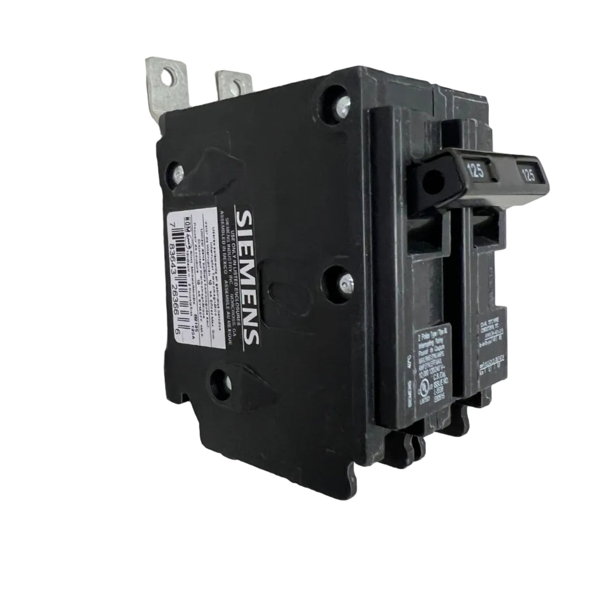 Siemens B2125 2-Pole 125 Amp Bolt-On Circuit Breaker 120/240V - NEW
