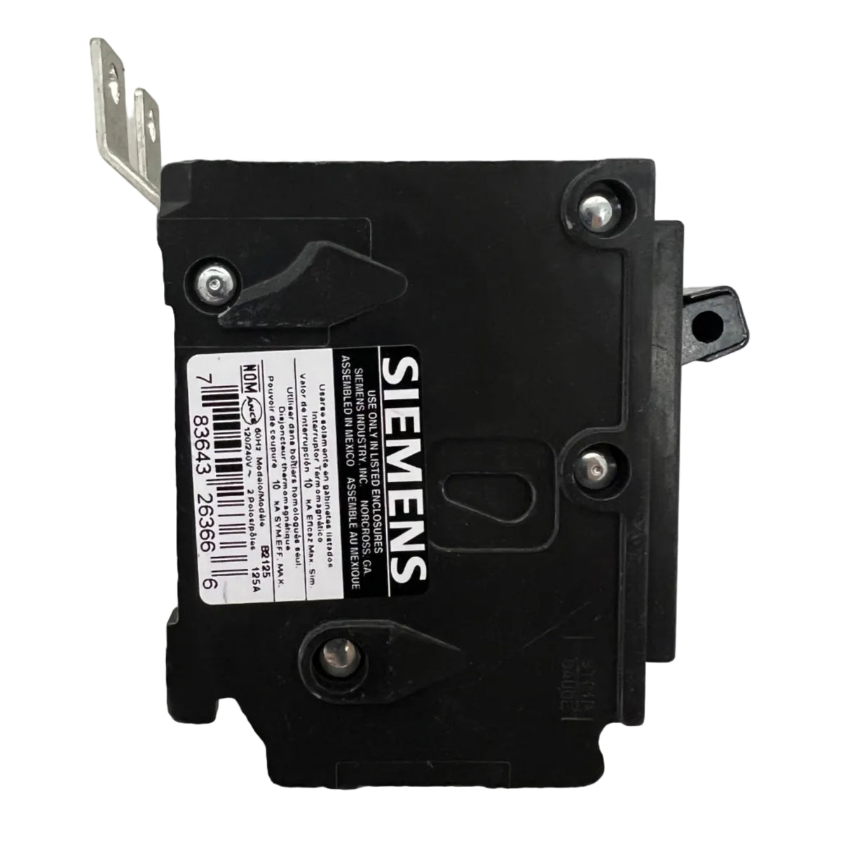 Siemens B2125 2-Pole 125 Amp Bolt-On Circuit Breaker 120/240V - NEW
