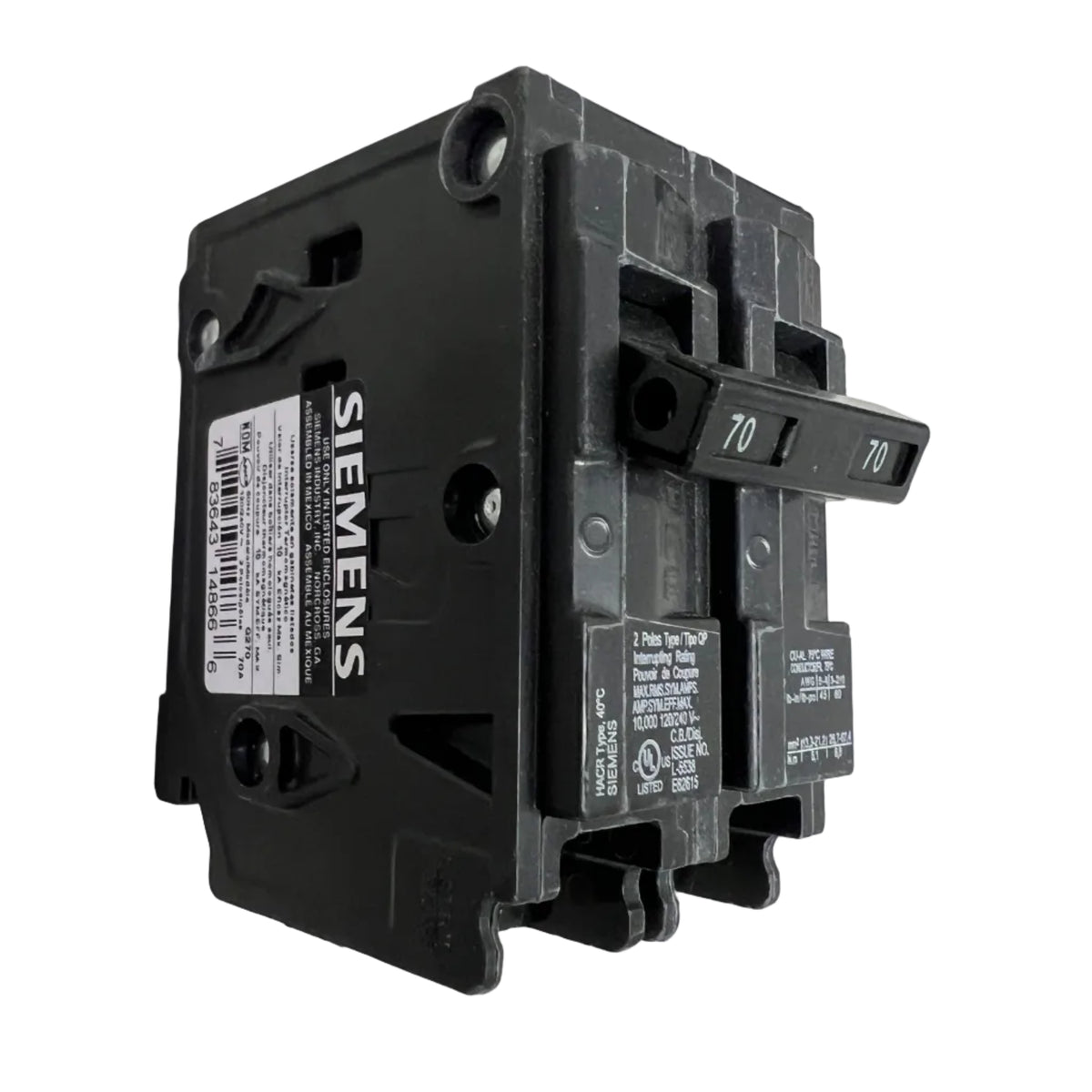 Siemens Q270 2-Pole 70 Amp QP Plug-In Circuit Breaker 120/240V - NEW
