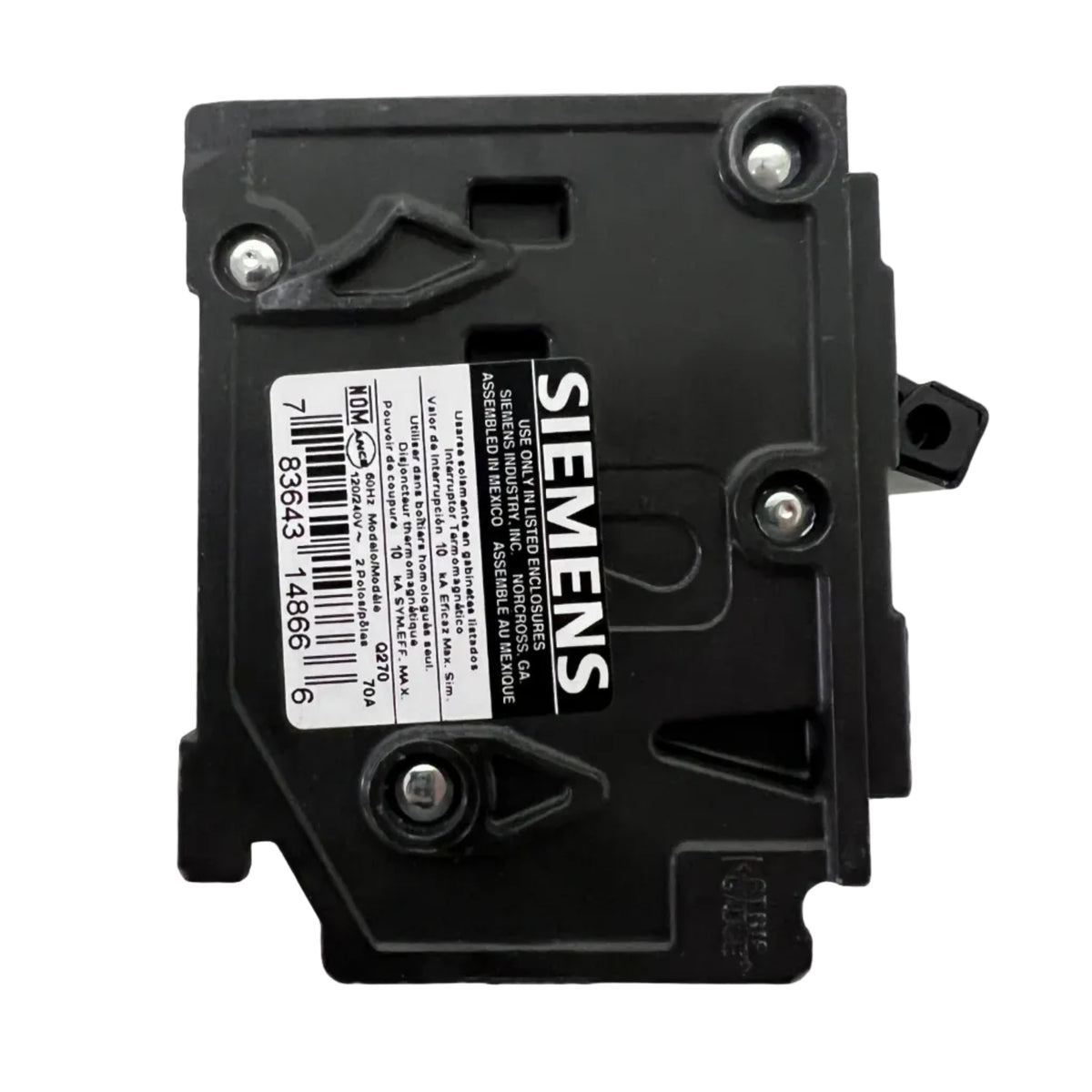 Siemens Q270 2-Pole 70 Amp QP Plug-In Circuit Breaker 120/240V - NEW
