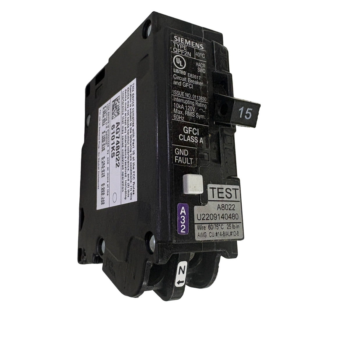Siemens - QF115AFC - NEW - Arc Fault Circuit Breaker
