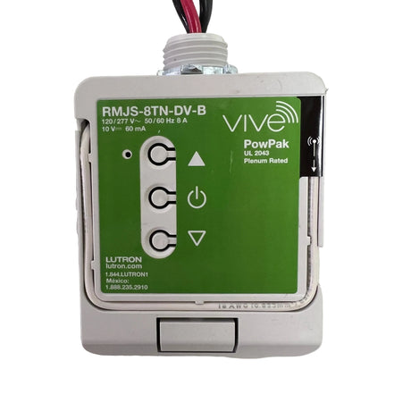 Lutron RMJS-8TN-DV-B Vive PowPak 8A 0-10V Dimming Module 120/277V Class 1
