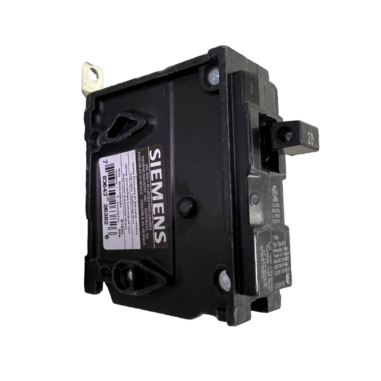 Siemens B120H 1-Pole 20 Amp Bolt-On Circuit Breaker 120V 22kAIC - NEW
